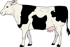 Side View Of A Cow Clip Art